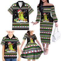 Christmas Tennis Snowman Family Matching Off The Shoulder Long Sleeve Dress and Hawaiian Shirt Xmas Holiday Patterns - Wonder Print Shop