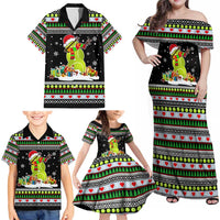 Christmas Tennis Snowman Family Matching Off Shoulder Maxi Dress and Hawaiian Shirt Xmas Holiday Patterns - Wonder Print Shop