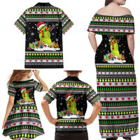 Christmas Tennis Snowman Family Matching Off Shoulder Maxi Dress and Hawaiian Shirt Xmas Holiday Patterns - Wonder Print Shop