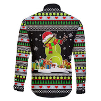 Christmas Tennis Snowman Family Matching Short Sleeve Bodycon Dress and Hawaiian Shirt Xmas Holiday Patterns - Wonder Print Shop