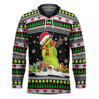 Christmas Tennis Snowman Hockey Jersey Xmas Holiday Patterns - Wonder Print Shop