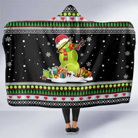 Christmas Tennis Snowman Hooded Blanket Xmas Holiday Patterns - Wonder Print Shop
