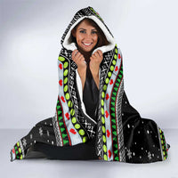 Christmas Tennis Snowman Hooded Blanket Xmas Holiday Patterns - Wonder Print Shop