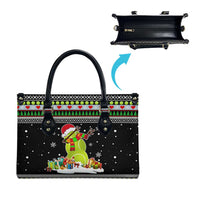 Christmas Tennis Snowman Leather Bag Xmas Holiday Patterns - Wonder Print Shop