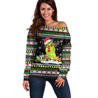 Christmas Tennis Snowman Off Shoulder Sweater Xmas Holiday Patterns - Wonder Print Shop