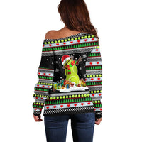 Christmas Tennis Snowman Off Shoulder Sweater Xmas Holiday Patterns - Wonder Print Shop