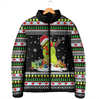 Christmas Tennis Snowman Padded Jacket Xmas Holiday Patterns - Wonder Print Shop