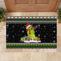 Christmas Tennis Snowman Rubber Doormat Xmas Holiday Patterns - Wonder Print Shop