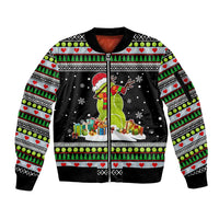 Christmas Tennis Snowman Sleeve Zip Bomber Jacket Xmas Holiday Patterns - Wonder Print Shop