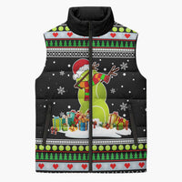Christmas Tennis Snowman Sleeveless Puffer Jacket Xmas Holiday Patterns - Wonder Print Shop