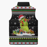 Christmas Tennis Snowman Sleeveless Puffer Jacket Xmas Holiday Patterns - Wonder Print Shop