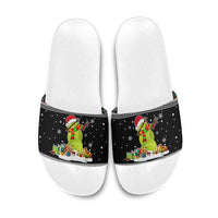 Christmas Tennis Snowman Slide Sandals Xmas Holiday Patterns - Wonder Print Shop