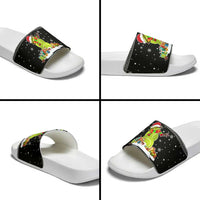 Christmas Tennis Snowman Slide Sandals Xmas Holiday Patterns - Wonder Print Shop