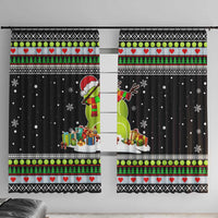 Christmas Tennis Snowman Window Curtain Xmas Holiday Patterns - Wonder Print Shop