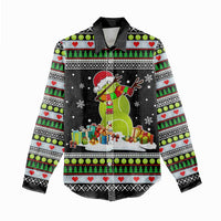 Christmas Tennis Snowman Women Casual Shirt Xmas Holiday Patterns - Wonder Print Shop