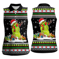 Christmas Tennis Snowman Women Sleeveless Polo Shirt Xmas Holiday Patterns - Wonder Print Shop