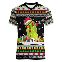 Christmas Tennis Snowman Women V-Neck T-Shirt Xmas Holiday Patterns - Wonder Print Shop