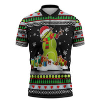 Christmas Tennis Snowman Zipper Polo Shirt Xmas Holiday Patterns - Wonder Print Shop