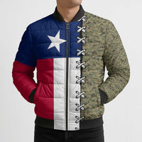 Christmas Texas Camo Bomber Puffer Jacket Xmas Holiday Patterns - Wonder Print Shop