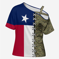 Christmas Texas Camo Cross Shoulder Shirt Xmas Holiday Patterns - Wonder Print Shop
