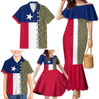 Christmas Texas Camo Family Matching Mermaid Dress and Hawaiian Shirt Xmas Holiday Patterns - Wonder Print Shop