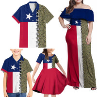 Christmas Texas Camo Family Matching Off Shoulder Maxi Dress and Hawaiian Shirt Xmas Holiday Patterns - Wonder Print Shop