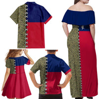Christmas Texas Camo Family Matching Off Shoulder Maxi Dress and Hawaiian Shirt Xmas Holiday Patterns - Wonder Print Shop