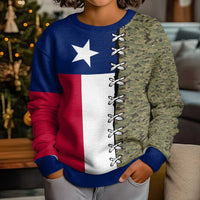 Christmas Texas Camo Kid Ugly Christmas Sweater Xmas Holiday Patterns - Wonder Print Shop