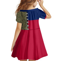 Christmas Texas Camo Kid Short Sleeve Dress Xmas Holiday Patterns - Wonder Print Shop