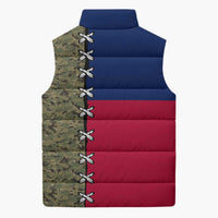 Christmas Texas Camo Sleeveless Puffer Jacket Xmas Holiday Patterns - Wonder Print Shop