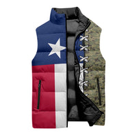 Christmas Texas Camo Sleeveless Puffer Jacket Xmas Holiday Patterns - Wonder Print Shop