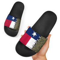 Christmas Texas Camo Slide Sandals Xmas Holiday Patterns - Wonder Print Shop