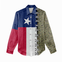 Christmas Texas Camo Women Casual Shirt Xmas Holiday Patterns - Wonder Print Shop