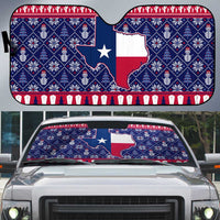 Christmas Texas Map Symbols Auto Sun Shade Xmas Holiday Patterns - Wonder Print Shop