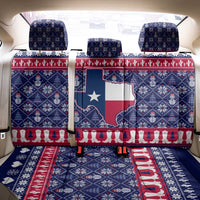 Christmas Texas Map Symbols Back Car Seat Cover Xmas Holiday Patterns - Wonder Print Shop
