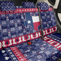 Christmas Texas Map Symbols Back Car Seat Cover Xmas Holiday Patterns - Wonder Print Shop