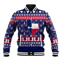 Christmas Texas Map Symbols Baseball Jacket Xmas Holiday Patterns - Wonder Print Shop