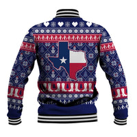Christmas Texas Map Symbols Baseball Jacket Xmas Holiday Patterns - Wonder Print Shop