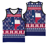 Christmas Texas Map Symbols Basketball Jersey Xmas Holiday Patterns - Wonder Print Shop
