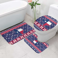 Christmas Texas Map Symbols Bathroom Set Xmas Holiday Patterns - Wonder Print Shop