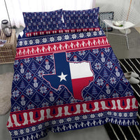 Christmas Texas Map Symbols Bedding Set Xmas Holiday Patterns - Wonder Print Shop