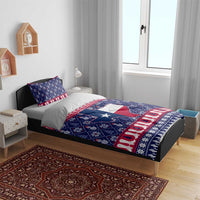 Christmas Texas Map Symbols Bedding Set Xmas Holiday Patterns - Wonder Print Shop
