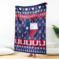 Christmas Texas Map Symbols Blanket Xmas Holiday Patterns - Wonder Print Shop