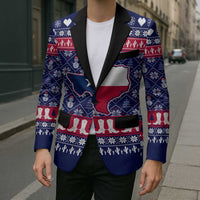 Christmas Texas Map Symbols Blazer Xmas Holiday Patterns - Wonder Print Shop