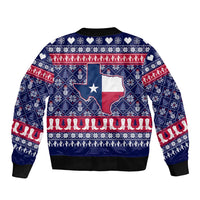 Christmas Texas Map Symbols Bomber Jacket Xmas Holiday Patterns - Wonder Print Shop