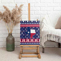 Christmas Texas Map Symbols Canvas Wall Art Xmas Holiday Patterns - Wonder Print Shop