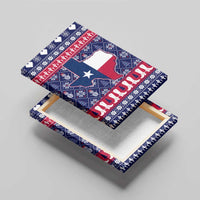 Christmas Texas Map Symbols Canvas Wall Art Xmas Holiday Patterns - Wonder Print Shop