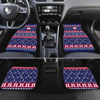 Christmas Texas Map Symbols Car Mats Xmas Holiday Patterns - Wonder Print Shop