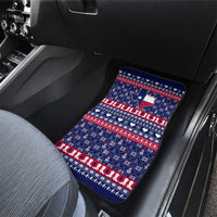 Christmas Texas Map Symbols Car Mats Xmas Holiday Patterns - Wonder Print Shop