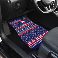 Christmas Texas Map Symbols Car Mats Xmas Holiday Patterns - Wonder Print Shop